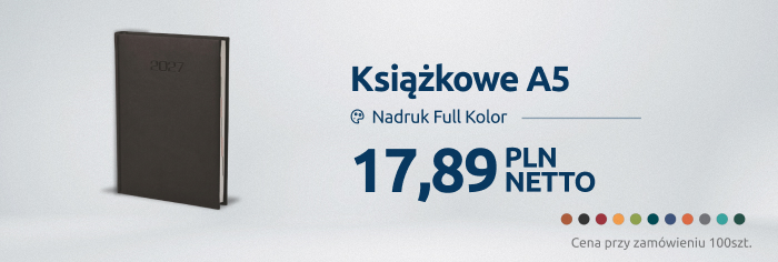 Kalendarze książkowe A5 - kalendarze reklamowe dla firm Adnik